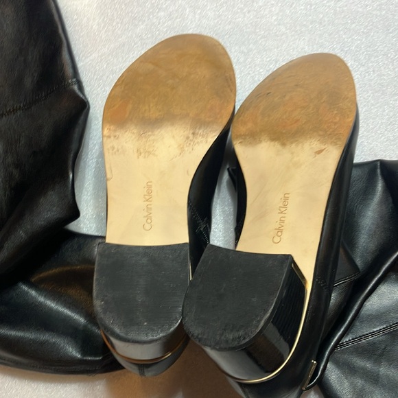 Calvin Klein Carli over the knee boots. Black. Size 10. - Picture 3 of 10